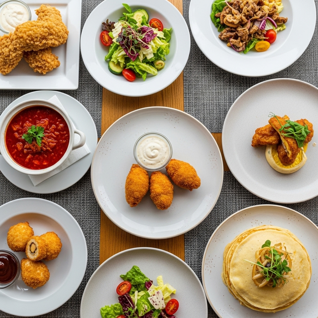 European and Russian cuisine specialties at Restaurant Fart